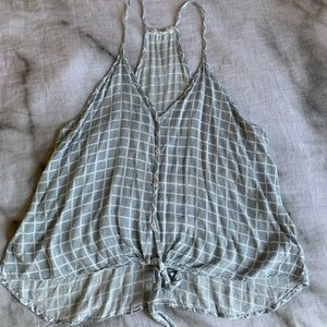 Light blue and white tank